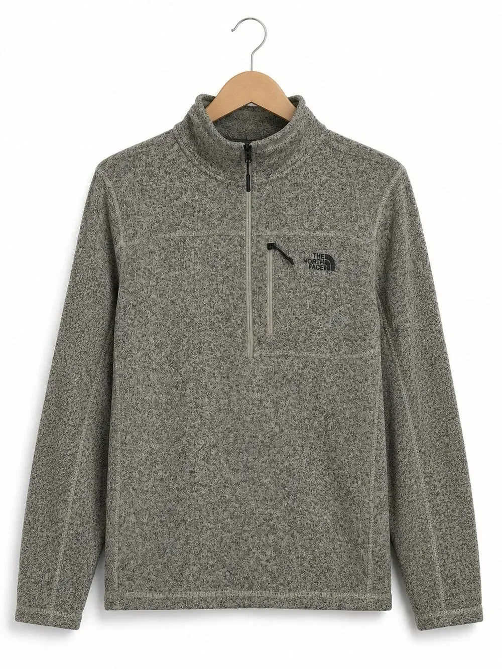 The North Face Gordon Lyons Men’s Large Gray Quarter Zip Fleece Pullover